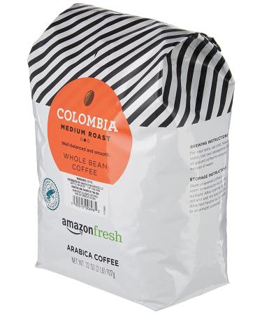 AmazonFresh Colombia Whole Bean Coffee - Medium Roast - 32 oz - Buy Online on GoSupps.com