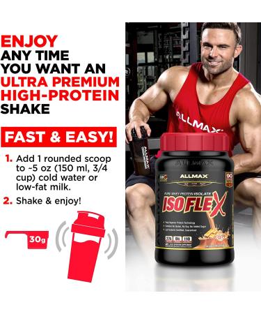 ALLMAX Nutrition Isoflex Whey Protein Isolate Vanilla 2 lbs - Ion-Charged Filtration - Buy Online on GoSupps.com