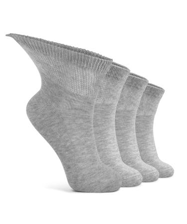 LIN Diabetic Socks for Men & Women Non-Binding Circulatory Extra Wide Top Socks Edema Neuropathy Lymphedema 4 6 12 Pairs Quarter/Gray  4 Pairs  10-13 - Buy Online on GoSupps.com