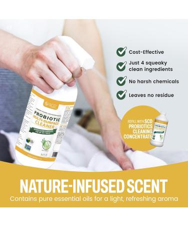All-Purpose Plant-Based Household Spray Cleaner - Probiotic Enzyme Formula with Lemongrass - Multi-Purpose 16.9 Oz - Buy Online on GoSupps.com