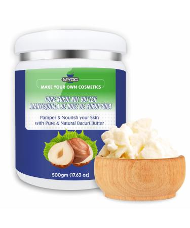 Kukui Nut Butter Natural Cosmetic Grade | Ideal for DIY Creams Balms Lotions Soaps & Cosmetic Formulations | 500 g (17.63 oz)