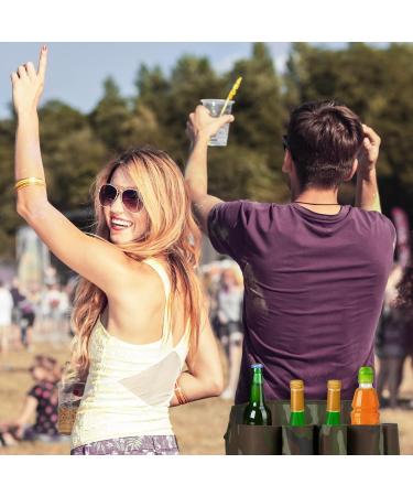 Relaxdays Beer Belt Sixpack - Adjustable Camouflage Holder for 6 Cans & Bottles (0.2-0.5L) - Green/Brown Perfect for Outdoor Fun! - Buy Online on GoSupps.com