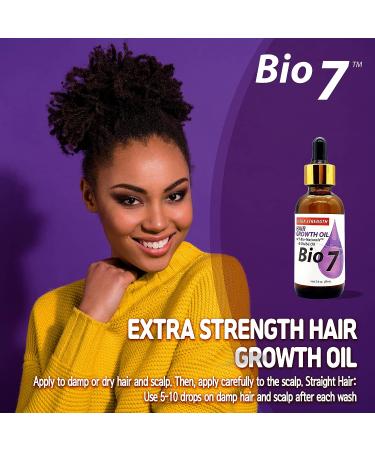 BIO7 Extra Strength Hair Growth Oil | 2 Fl Oz | Strengthen, Thicken, and Grow Your Hair | Condition Scalp | Prevent Breakage | Supply Nutrients | Increase Blood Circulation - Buy Online on GoSupps.com