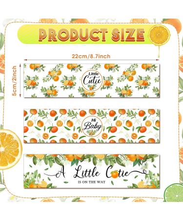 48 Little Cutie Baby Shower Water Bottle Labels - Orange Wrapper Stickers for Boy Girl Baby Shower Decorations - Buy Online on GoSupps.com