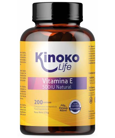 Vitamin E 500 IE |200 capsules |100% fat -soluble and pure |Heavy metal -free |Does not contain soy |Immune system protects our skin and our heart |Gluten -free |Without magnesium stearate - Buy Online on GoSupps.com