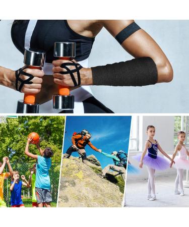 Pangda 12 Pack 1 Inch Black Self-Adherent Bandage Wrap for Sports - 5 Yards Each - Stretch Tape for Wrist, Ankle - Adhesive Bandage Tape - Buy Online on GoSupps.com