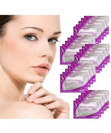 After Wax Wipes Waxing Wipes Effectively Removes Wax Leaves No Oil Residue Behind All-Natural Formula Heals and Moisturises Skin Pack of 25 Wipes for All Skin Types