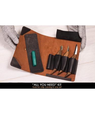BeaverCraft Deluxe S15X Wood Carving Whittling Knives Set with Leather Case - Whittling Kit Premium Wood Carving Tools with Leather Strop and Polishing Compound - Chip Carving Knives Set - Buy Online on GoSupps.com