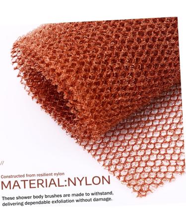 ORFOFE 1 Set Bath Towel Bath Scrubber Towel Back Washers for Shower Back Cleaner Loofah Strap Brown Nylon - Buy Online on GoSupps.com