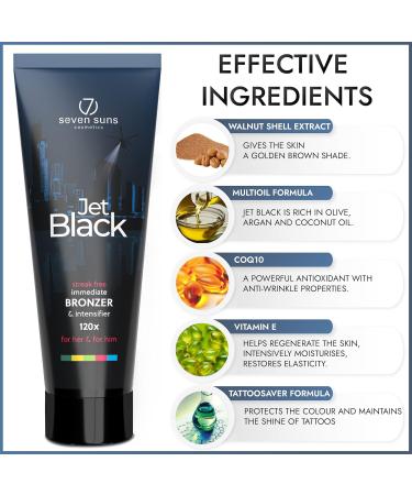 Jet Black Bronzing Lotion - 120x Dark Tanning Lotion for Tanning Beds | 250 ml/8.5 fl. oz - International Shipping - Buy Online on GoSupps.com