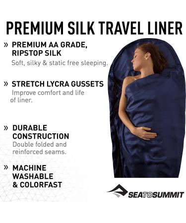 Sea to Summit Silk Sleeping Bag Liner Mummy with Hood - 82x37 Inches - Buy Online on GoSupps.com