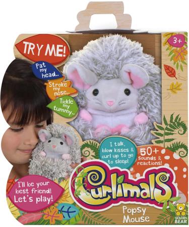 Curlimals Popsy Mouse | Interactive Soft Toy | Touch Responsive | Talks & Curls Into Ball | Grey - Buy Online on GoSupps.com