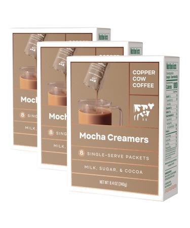 Copper Cow Coffee Sweetened Mocha Milk Creamers  Single-Serve and All-Natural Pre-Filled Packets  (24 Pack) - Buy Online on GoSupps.com