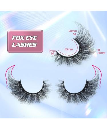 Russian Fox Eye Natural Cat Eye Strip Lashes 20MM - 7 Pairs by Winifred X3 - Buy Online on GoSupps.com