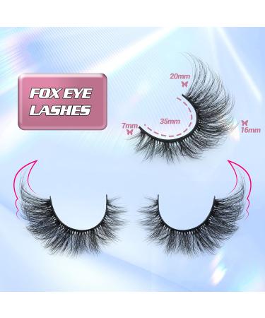 Buy 3D False Eyelashes - Natural Look Russian Cat Eye D Curl Lashes by Lvmixwig | International Shipping Available - Buy Online on GoSupps.com