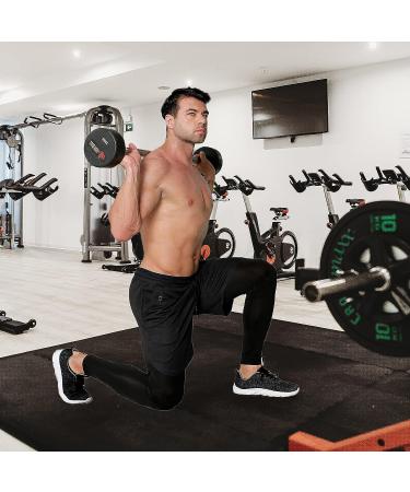OEBLD Men's 2-in-1 Compression Running Workout Pants with Towel Loop - Large Black - Buy Online on GoSupps.com