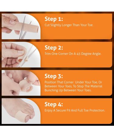 BlisterPod Gel Toe Protector Sleeves for Small Toes (2-Pack) | Cut-to-Fit Reusable Toe Pads | Sport Narrow Toe Sleeve | Prevent Blisters & Rubbing - Buy Online on GoSupps.com