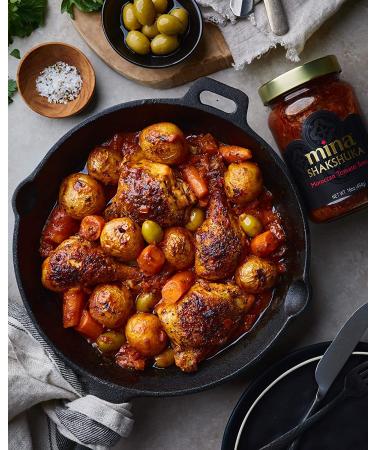 Mina Shakshuka Sauce - Moroccan Tomato Sauce, No Sugar Added, Keto Friendly - Ideal for Eggs, Pasta, Chicken and More - 26 Ounces - Buy Online on GoSupps.com