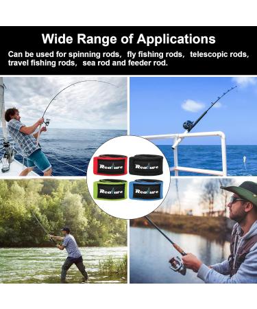 Realure 8 PCs Mixed Color Velcro Fishing Rod Ties - Adjustable Neoprene Belts for Spinning & Sea Rods | Durable Elastic Straps for Solid Fishing Gear - Buy Online on GoSupps.com