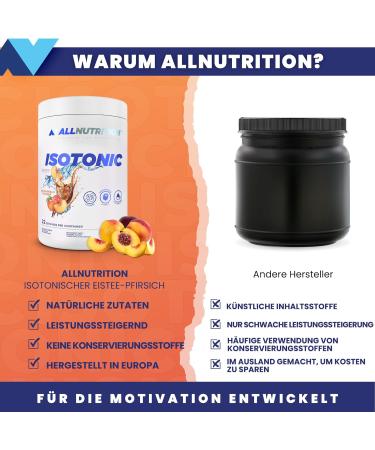 All-Nutrition Isotonic Beverage Concentrate - Hydrating Powder for Endurance & Relaxation - Peach Flavor - 700g (1 Pack) - Ideal for Post-Workout Recovery - Buy Online on GoSupps.com