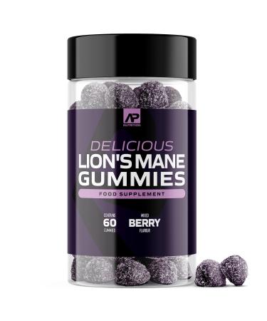 Lions Mane Gummies - 1000mg Lions Mane Mushroom Gummies - Delicious Mixed Berry Flavour Mushroom Supplement (60 Vegan Gummies)
