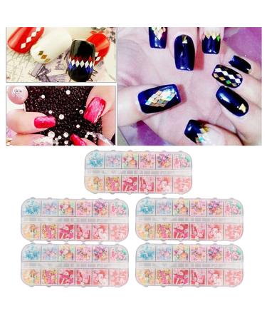 3D Cute Nail Charms Nail Glitter Charm Ornaments Nail Art Decorations Glitter Accessories for DIY Craft Nail Art Design Manicure Decor