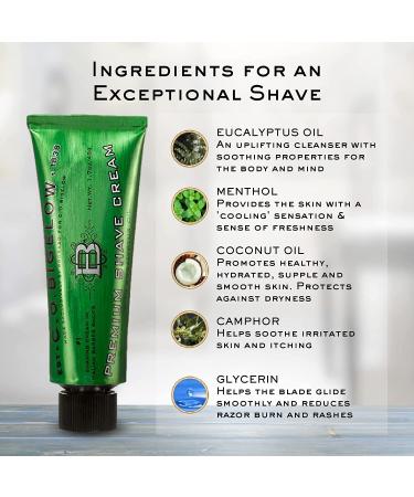 C.O. Bigelow Travel Shaving Cream for Men - 1.7 oz - Eucalyptus & Coconut Oil Formula - Razor Burn Protection - All Skin Types - Pack of 1 - Buy Online on GoSupps.com