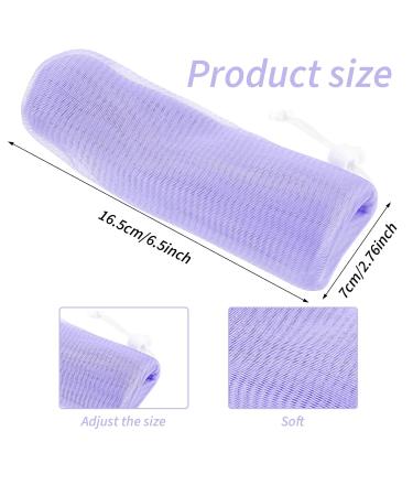 Wllhyf 4-Pack Reusable Soap Bags - Mesh Scrubber Shower Soap Sack for Facial & Body Cleaning - Buy Online on GoSupps.com