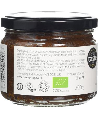 Clearspring Organic Miso Johsen Brown Rice 300g - Unpasteurised | Buy Online - Buy Online on GoSupps.com