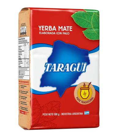 Taragui Roja Loose Leaf Yerba Mate with Stems 500g 500 g (Pack of 1)