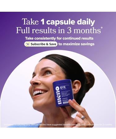 O Positiv MENO Eye Health Capsules Daily Support for Eye Strain, Occasional Dryness & Healthy Tear Production with Lutein, Zeaxanthin, Bilberry Extract, Vitamin A & Lycopene 30 Servings - Buy Online on GoSupps.com