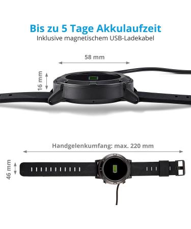 MEDION S2400 GPS Sports Watch - 1.3 Color Display Heart Rate Monitor Multi-Sport Modes IP68 Waterproof - Buy Online on GoSupps.com
