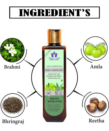 Blessfull Healing Organic Amla & Bhringraj Natural Hair Conditioner 200 ml (Packing May Vary) 200 ml (Pack of 1) - Buy Online on GoSupps.com
