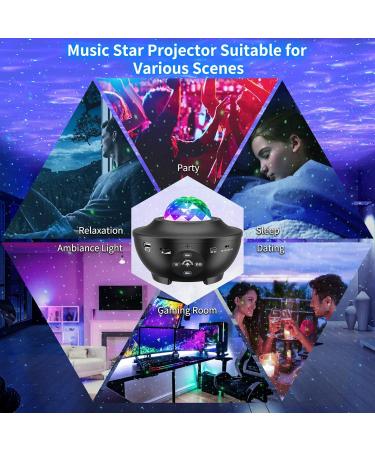 Galaxy Star Projector with Remote Control, Bluetooth Speaker & Timer | 10 Colors LED Light for Baby Room Decor & Gifts - Black - Buy Online on GoSupps.com