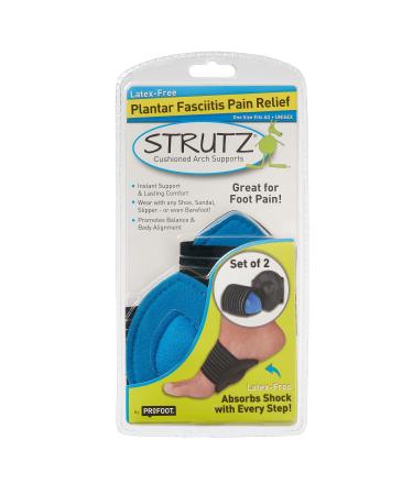 PROFOOT Strutz Plantar Fasciitis Relief Cushioned Arch Support with Foot Compression Band  Shock-Absorbing Gel Foam Pad  Non-Slip Sole  Comfortable All Day Wear  1 Pair
