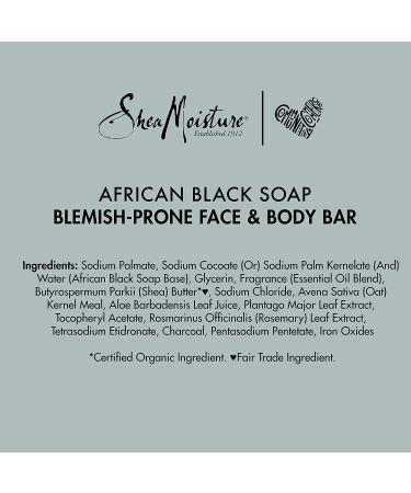 SheaMoisture African Black Soap Bar for Oily Skin | 3.5 oz (Pack of 4) - Paraben Free Facial Cleanser - Buy Online on GoSupps.com