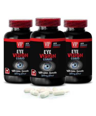 L-Glutathione - Eye Vision Guard - Grape Lutein Quercetin Dihydrate Taurine Bilberry Fruit Turmeric Root Milk Thistle L-Glutathione Grape Lutein Taurine 3 Bottles 180 Capsules