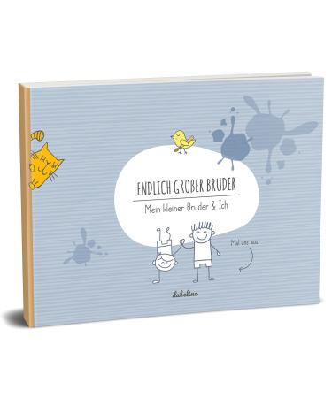 Gift for big brother: "Little brother + big brother" book (eco recycling paper memory album/photo album for siblings for birth) - Buy Online on GoSupps.com