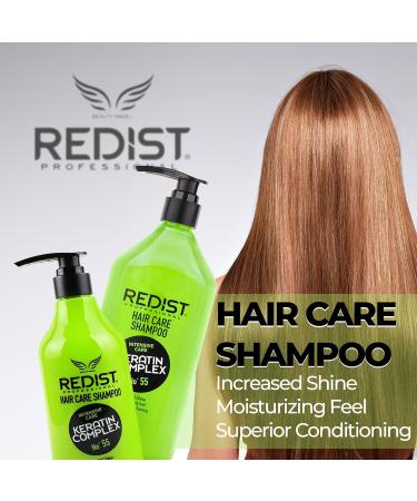  Redist Redist Keratin Hair Care Shampoo 500ml - Keratin hair shampoo - Intensive repair shampoo - Moisturizes - For brittle and dry hair - Intensive care - Anti-frizz - Buy Online on GoSupps.com