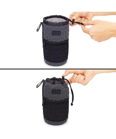 USA GEAR FlexARMOR-X Large Lens Case Pouch - Deluxe Neoprene Protection - Fits 70-300mm Lens - Carabiner Clip, Zippered Pocket - Black/Gray - Buy Online on GoSupps.com