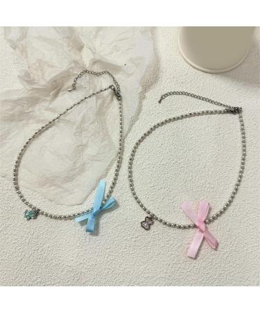 OralGos Stylish Pearl Necklace | Delicate Bear Pendant | Elegant Jewelry for Women & Girls - Perfect Gift in Rose - Buy Online on GoSupps.com