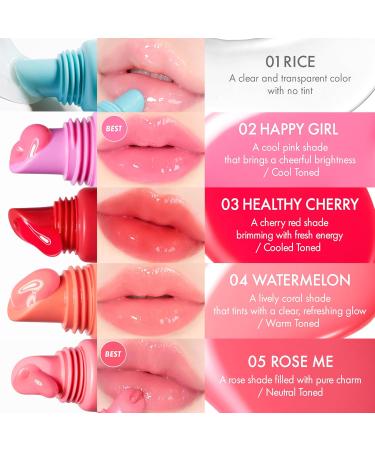 Amuse SEOUL Care Tint Lip Balm Keyring (01 Rice) | Hydrating Lip Balm + Keychain Rice Extract & Multi-Peptide Complex Clear Glossy Finish | 0.21 oz - Buy Online on GoSupps.com