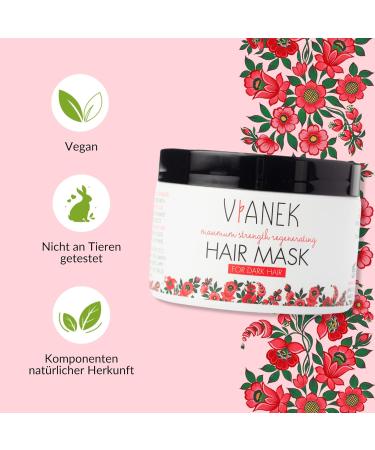 VIANEK Intensive Regenerating Hair Mask for Dark Colored Hair - Vegan Natural Cosmetics - 150ml - Buy Online on GoSupps.com
