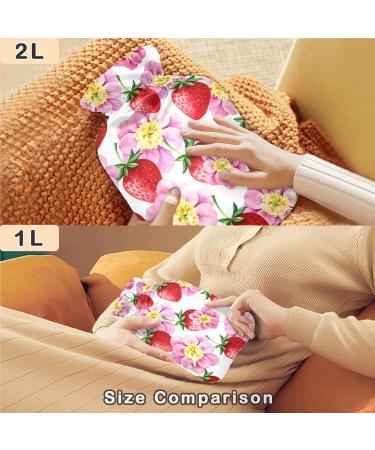 NAANLE Cherry Blossom Heat Bottle - 2L Transparent Hot Water Bottle for Pain Relief & Warmth | Ideal for Back Hands and Feet - Buy Online on GoSupps.com