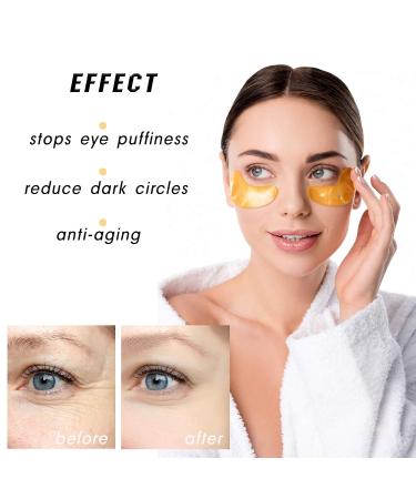 24K Gold Under Eye Patches - Anti-Aging Eye Masks for Dark Circles & Puffiness | 20 Pairs (40 pcs) - Medbeauty - Buy Online on GoSupps.com