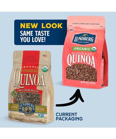 Lundberg Family Farms - Organic Quinoa Tri-Color Blend  Blend of White  Black & Red Quinoa  9 Essential Amino Acids  Non-GMO  Gluten-Free  USDA Certified Organic  Vegan  Kosher (16 oz) Organic Tri Color 1 Pound (Pack of  - Buy Online on GoSupps.com