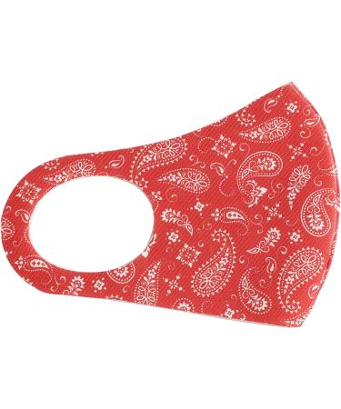 Washable Reusable Red Paisley Face Mask for Men and Women - Dustproof Cloth Mouth Cover for Cycling, Skiing, and Outdoor Protection - Buy Online on GoSupps.com