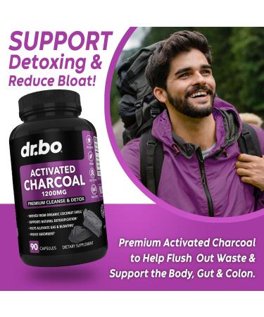 Liver Cleanse & Activated Charcoal Capsules - Liver Health Pills with Artichoke Berberine Turmeric Herbs - 1200mg Organic Coconut Charcoal Pills for Stomach Gas and Bloating Support - Buy Online on GoSupps.com