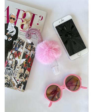 Glitter Flamingo Pompom Keychain Hand Sanitizer Holder - Keep Clean in Style! - Buy Online on GoSupps.com
