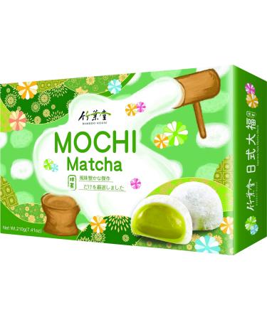 yoaxia - 210g Bamboo House Green Tea Mochi | Matcha | Sticky rice cake with green tea | Japanese Style